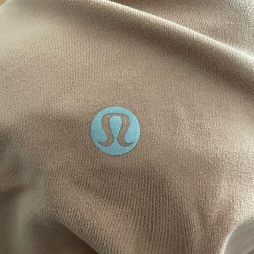 Tan Lululemon sports bra/crop top
